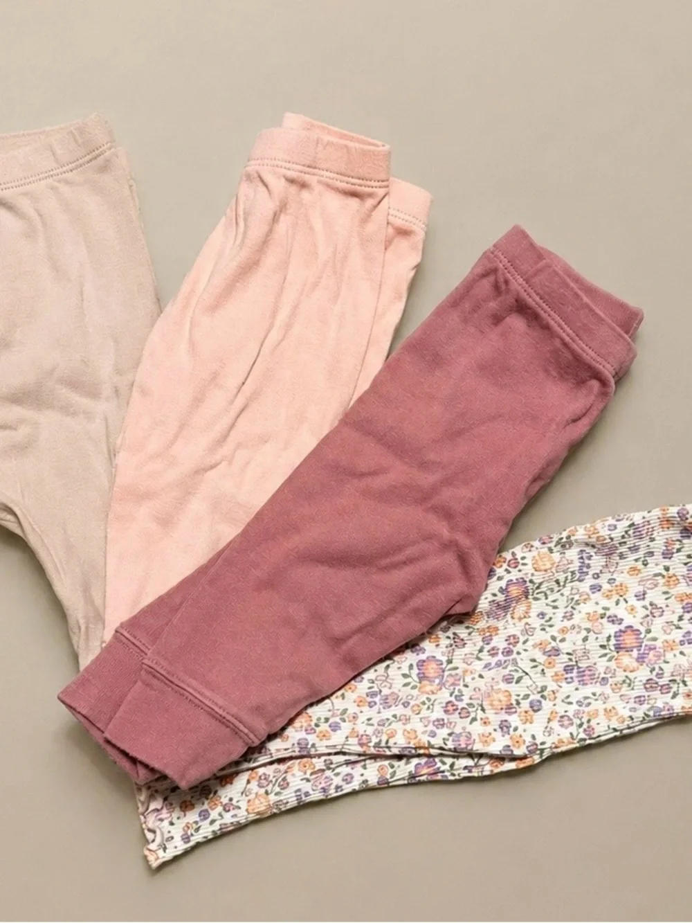 cloud island Pink & Cream Floral and Stripe Pajama Set